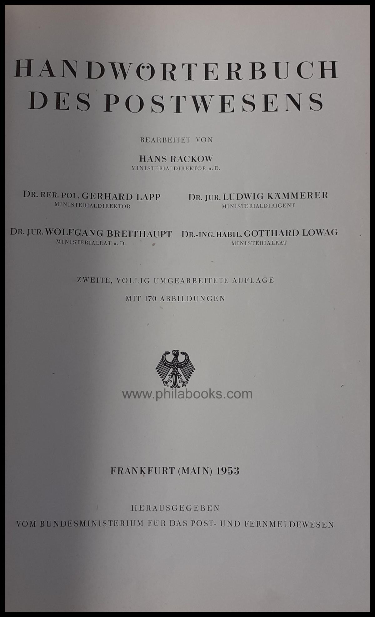 Federal Ministry for Post and Telecommunications, Concise Dictionary ...