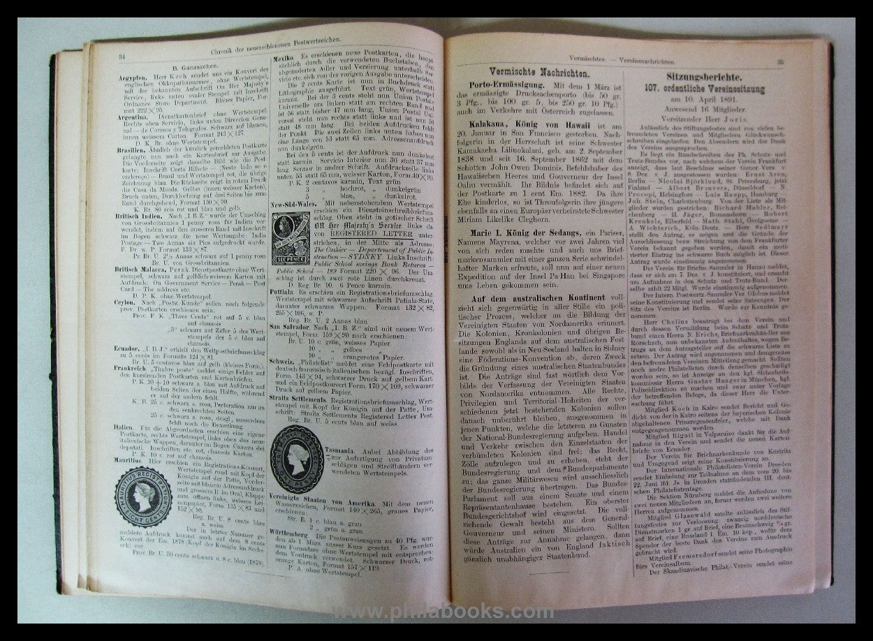 Das Postwertzeichen, IV.Jahrgang 1891. Organ für die gesamte Brief ...