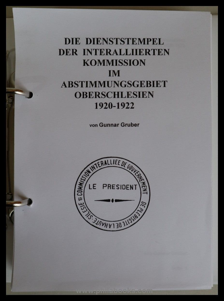 Gruber, Gunnar: The official stamps of the Inter-Allied Commission i...