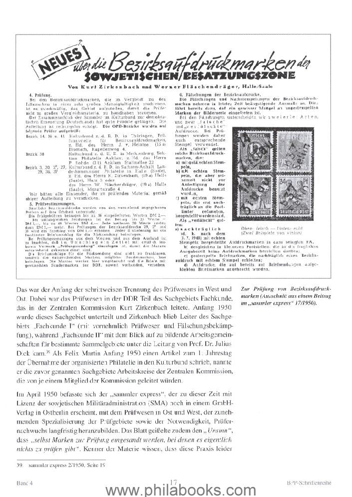Fischer, P., The philatelic testing system in the SBZ and GDR (1945-1 ...