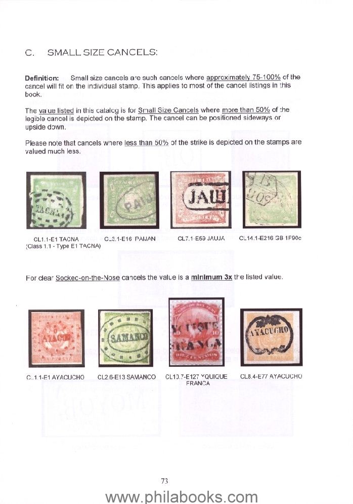 Emsing, E., Peru Cancellation Handbook 1858-1873, 2009, 120 p.+2 p...