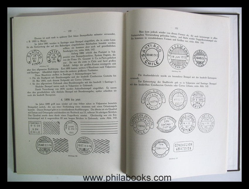 Krause/Philippi, Die Postwertzeichen der Republik Chile, originalg ...