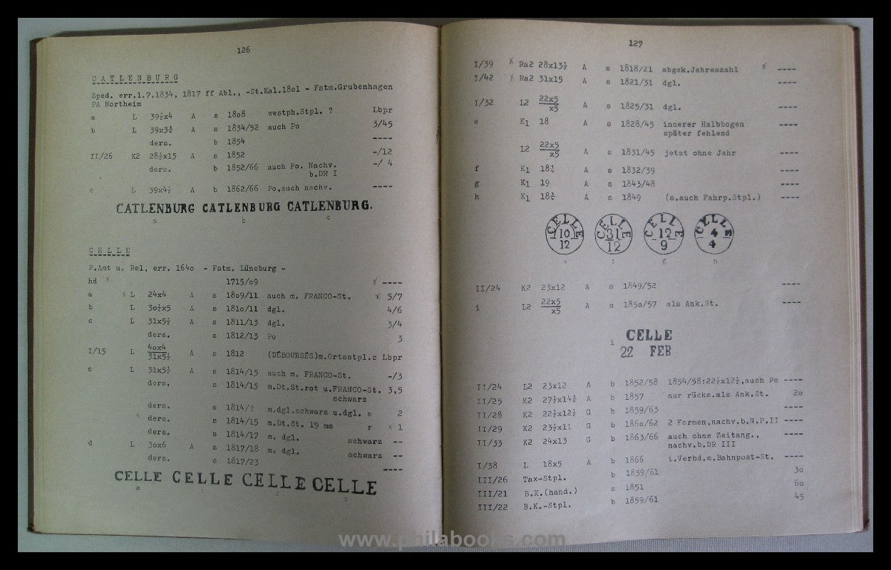 Lenthe, A. von, Hannover - Postanstalten und Poststempel, 1957, 26 ...