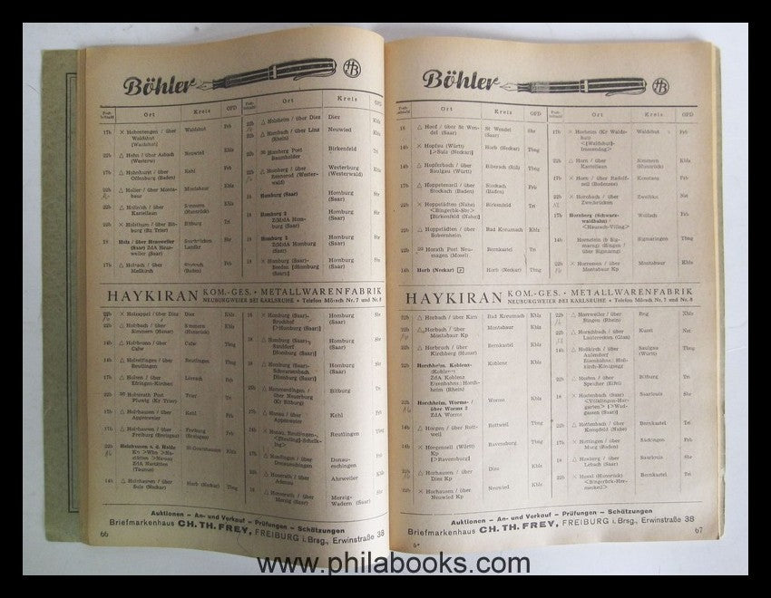 1947, German Postal Central Office in Rastatt, directory, directory...