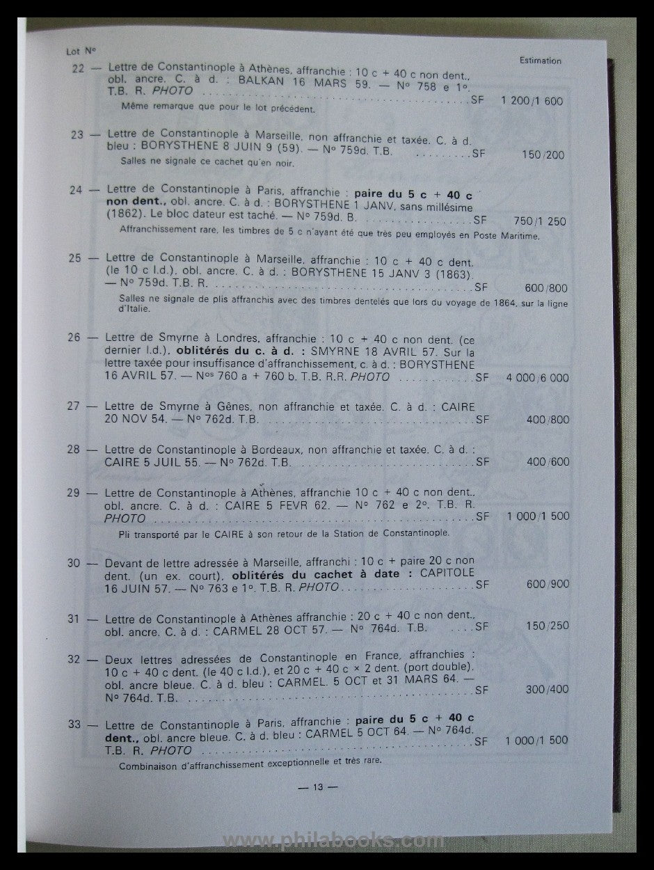 FontanezCalvesRobineau, Auktion, 1978-02 'Schatzkes'