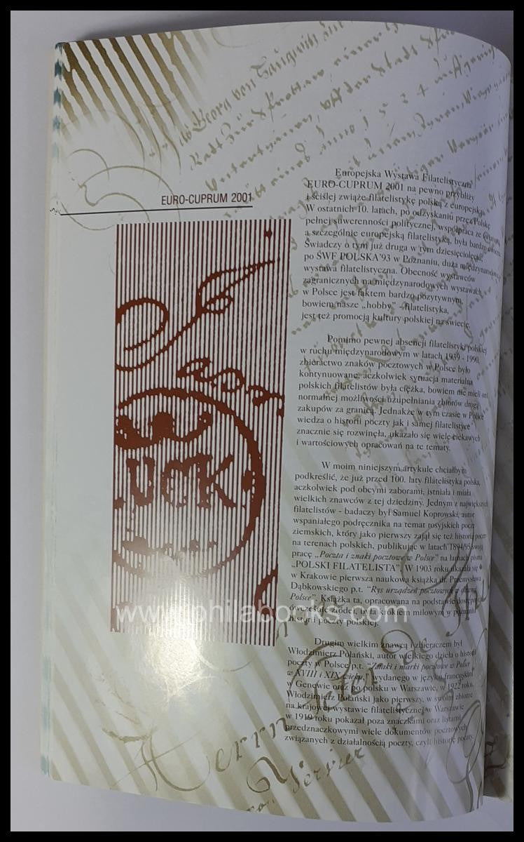 Euro Cuprum 2001, European Philatelic Exhibition, Exhibition Catal...