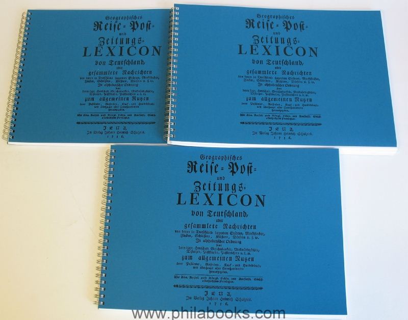 1756, Geographisches Reise-Post-und Zeitungs-Lexicon von Teutschla ...