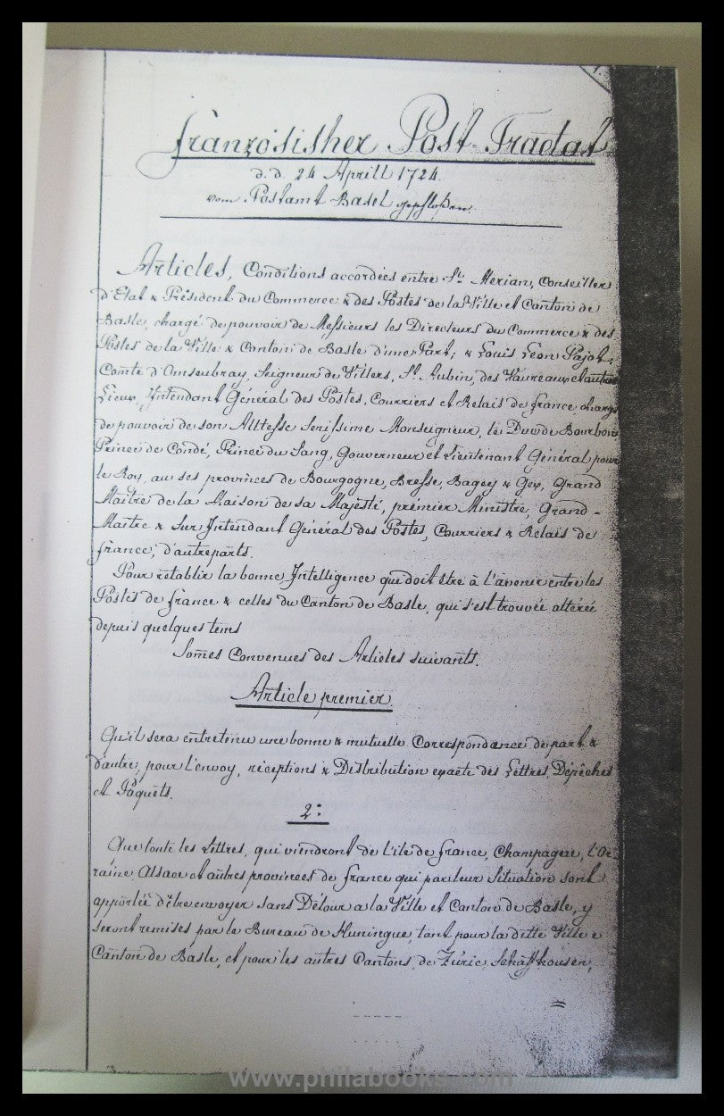 ZURICH: Consilium Philateliae Helveticae (ed.), postal treatise book ...