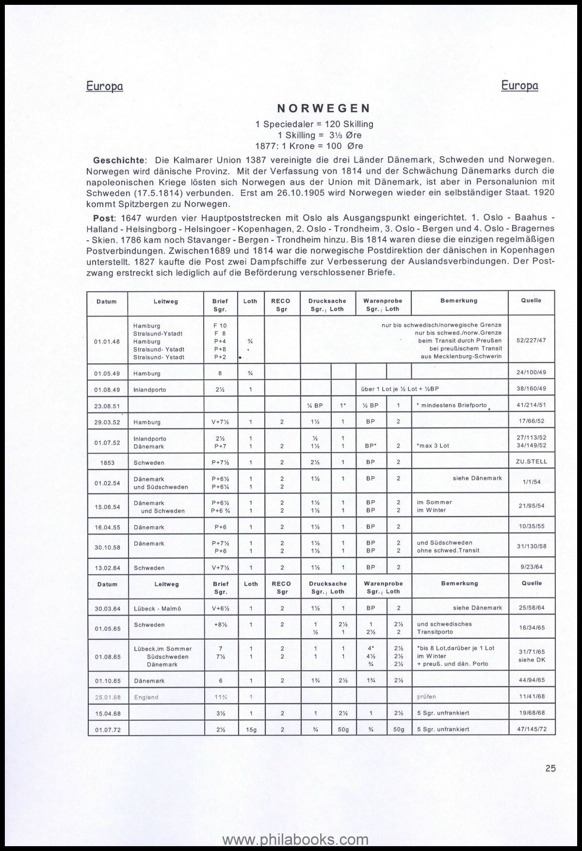 Steven, W., Compilation of postage rates for correspondence...