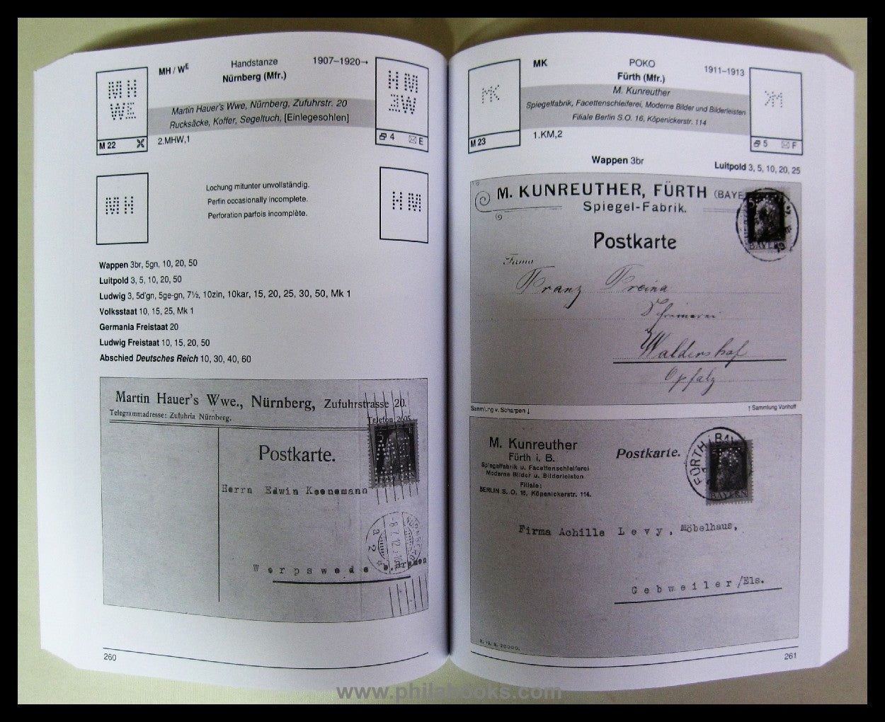 Scharpen, R. von, Katalog der Firmenlochungen des Königreiches Bay ...