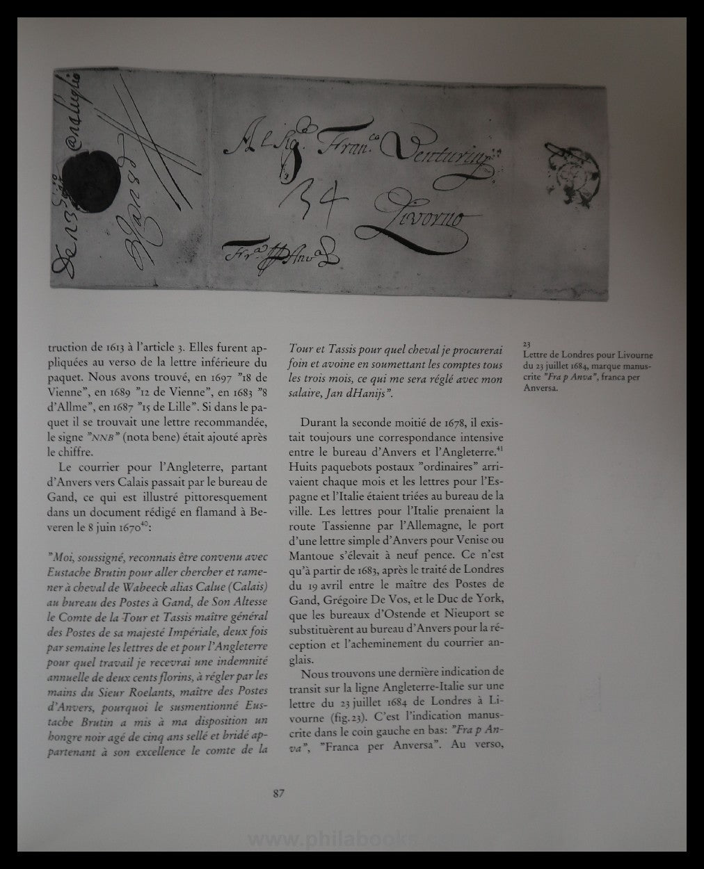 Van der Linden/de Clercq, La Poste à Anvers se débuts jusqu'en 179 ...