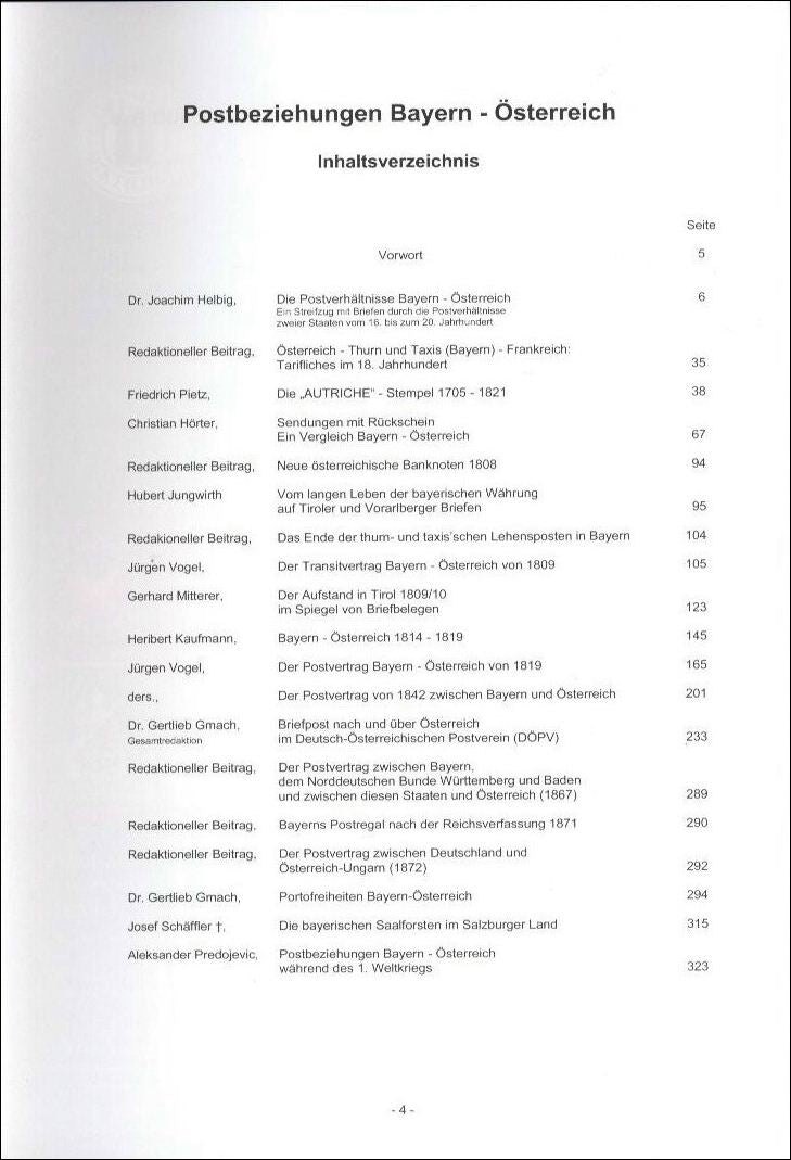 Münchener Briefmarken-Club e.V., Postbeziehungen Bayern - Österrei ...