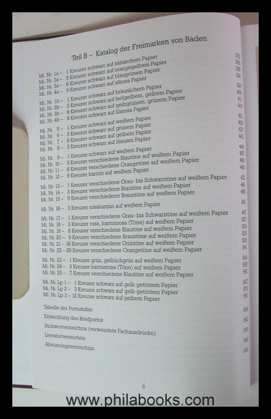 ArGe Baden, Die Freimarkenausgaben des Großherzogtums Baden 1851-1 ...