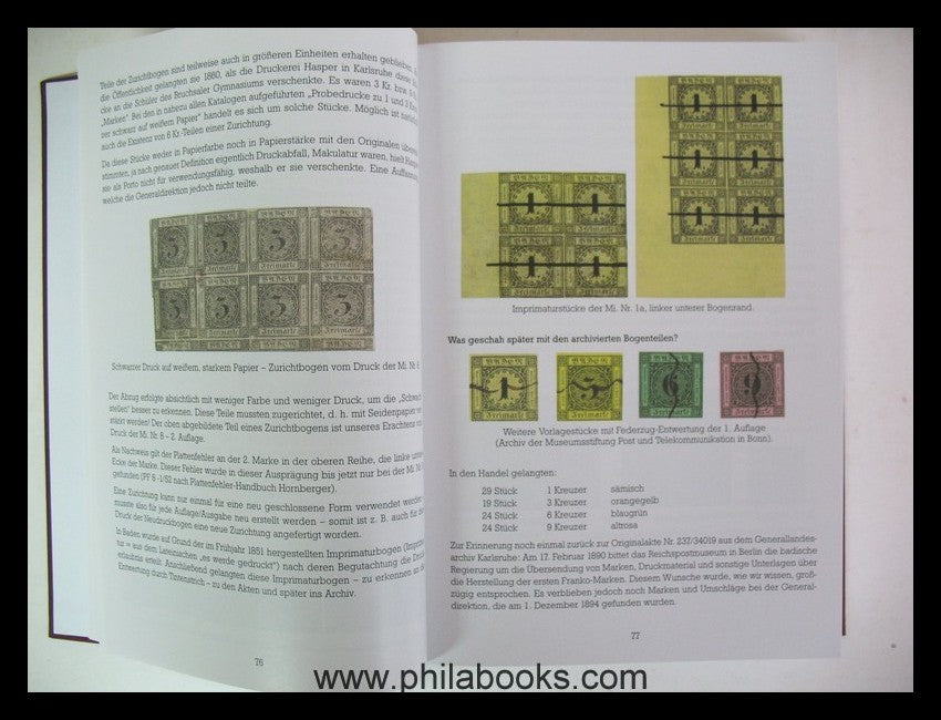 ArGe Baden, Die Freimarkenausgaben des Großherzogtums Baden 1851-1 ...