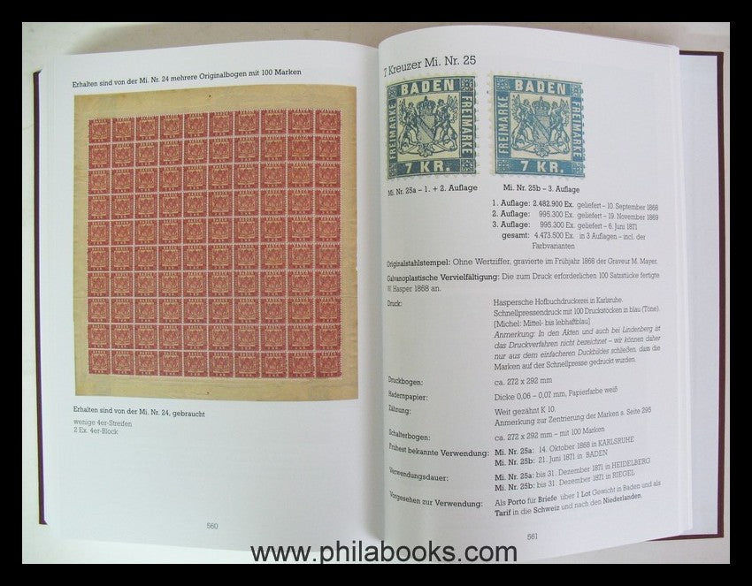 ArGe Baden, Die Freimarkenausgaben des Großherzogtums Baden 1851-1 ...