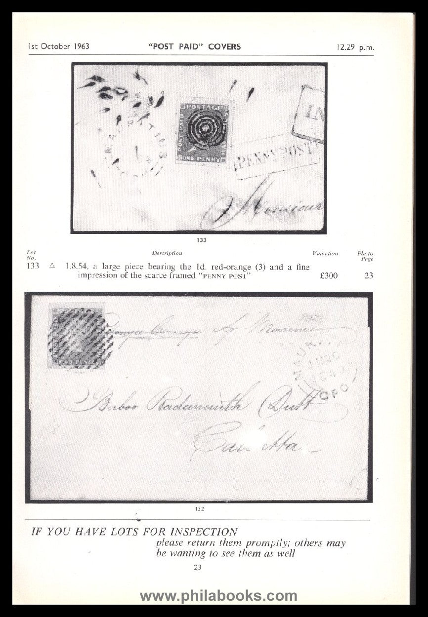 RobsonLowe, Auktion, 1963-10 'Burrus'