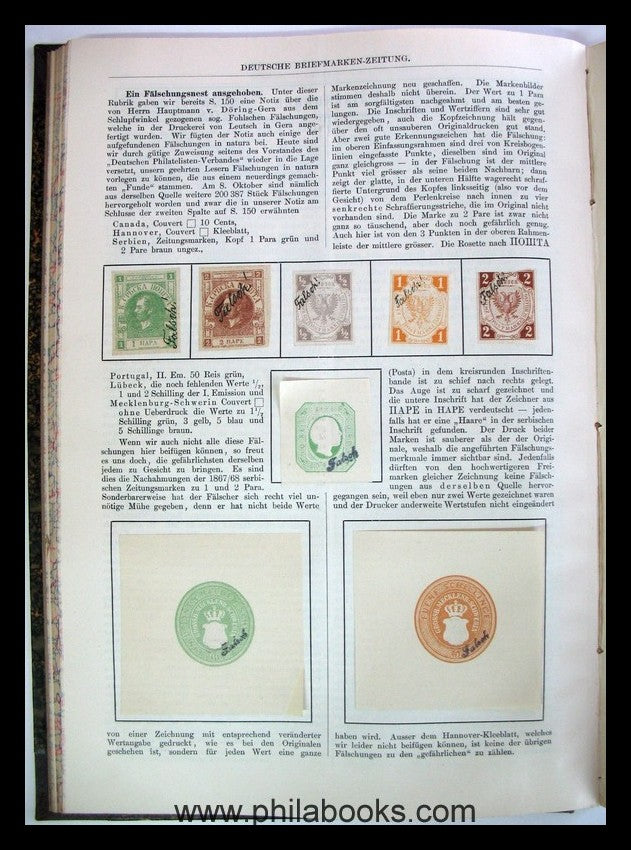 German stamp newspaper, 9th year 1898, complete. tied in m...