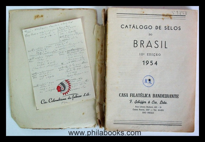 Schiffer & Cia., Sao Paulo, Catalogo de Selos do Brasil 1954, 200 ...