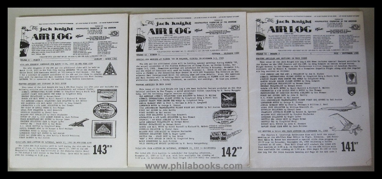 The jack knight Air Log, Aerophilatelic Federation of the America ...