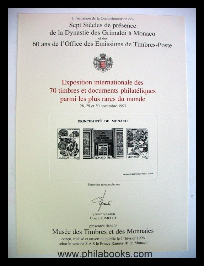 1997, Le Club de Monte-Carlo, Exposition Philatelique Internationa...