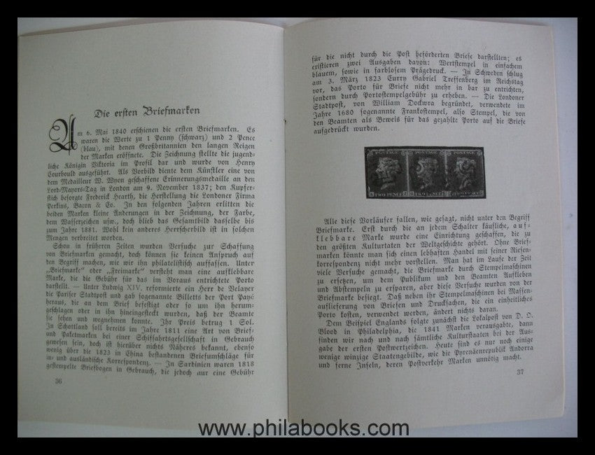 Bungerz, A., Die Jagd nach der Briefmarke, o. J. (ca. 1930), 63 S. ...
