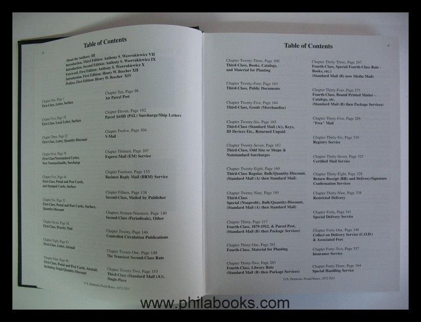 Beecher/Wawrukiewicz, US Domestic Postal Rates 1872-2011, Third Ed ...