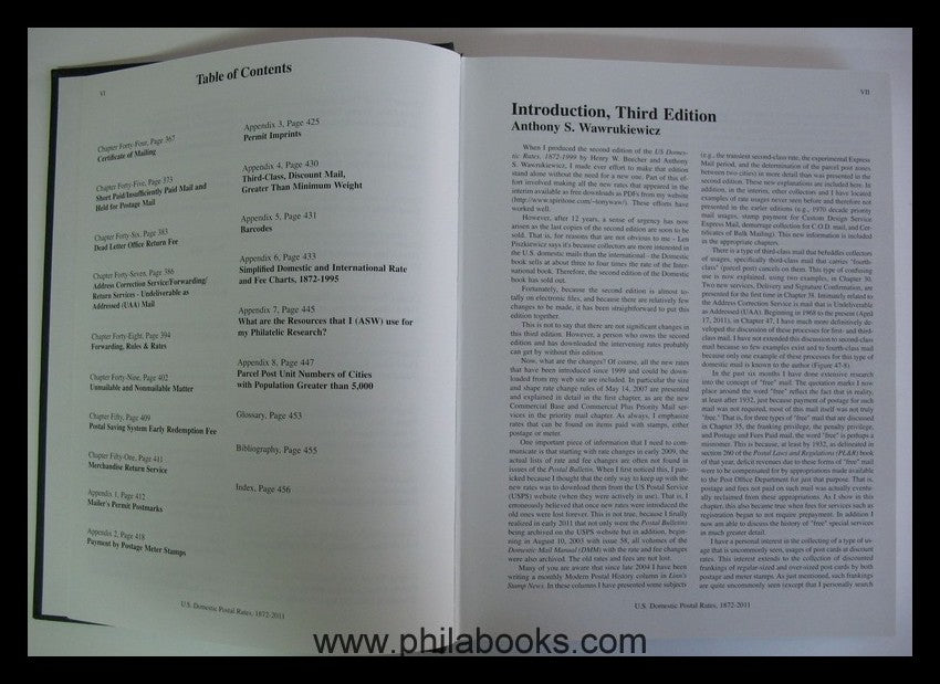 Beecher/Wawrukiewicz, US Domestic Postal Rates 1872-2011, Third Ed ...