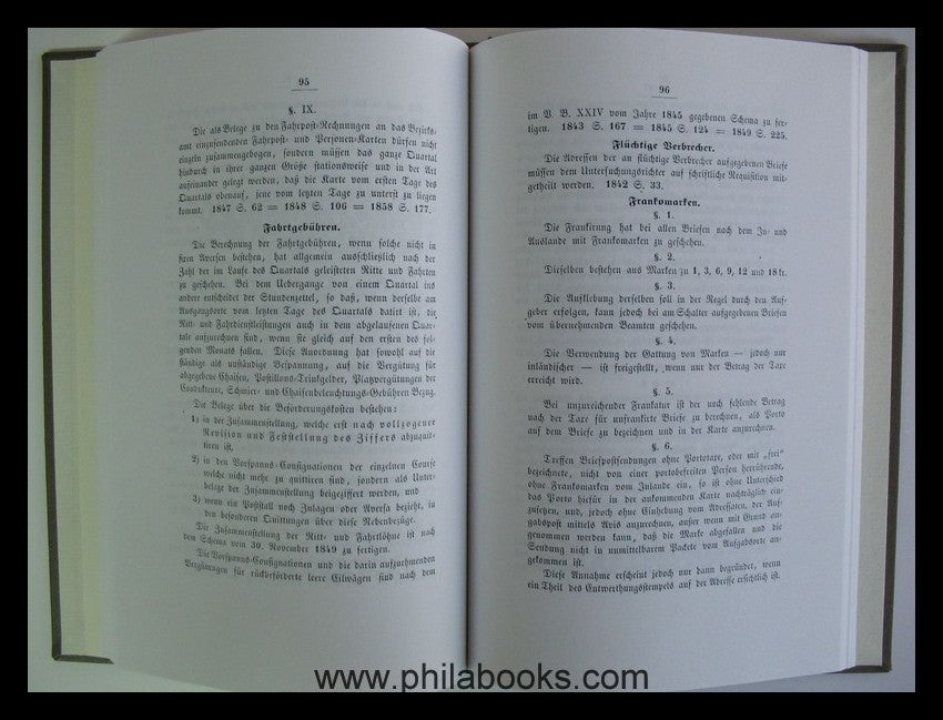 Sensburg, E., Übersicht der gegenwärtig geltenden, auf den Brief- ...