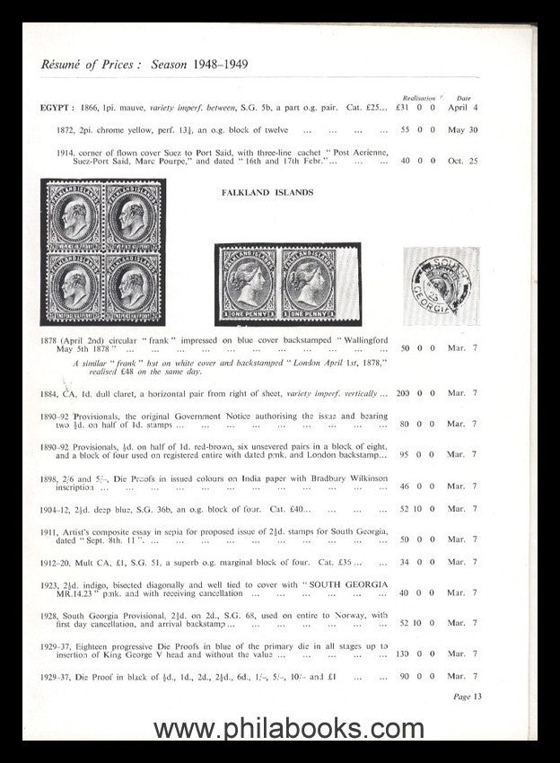 Harmer Stamp Auctions New York - London - Sydney, 24th Annual Résu ...