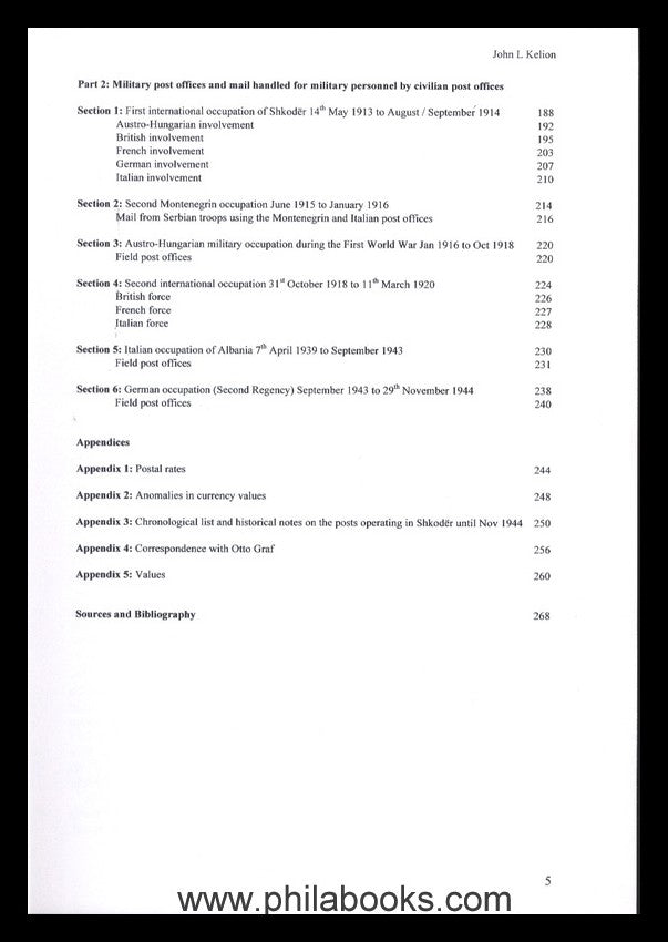 Kelion, JL, The Postal History of Shkoder, Postal and Telegraph ...