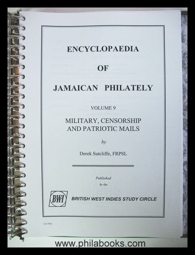 Sutcliffe/Jarvis, Encyclopaedia of Jamaican Philately (including P ...