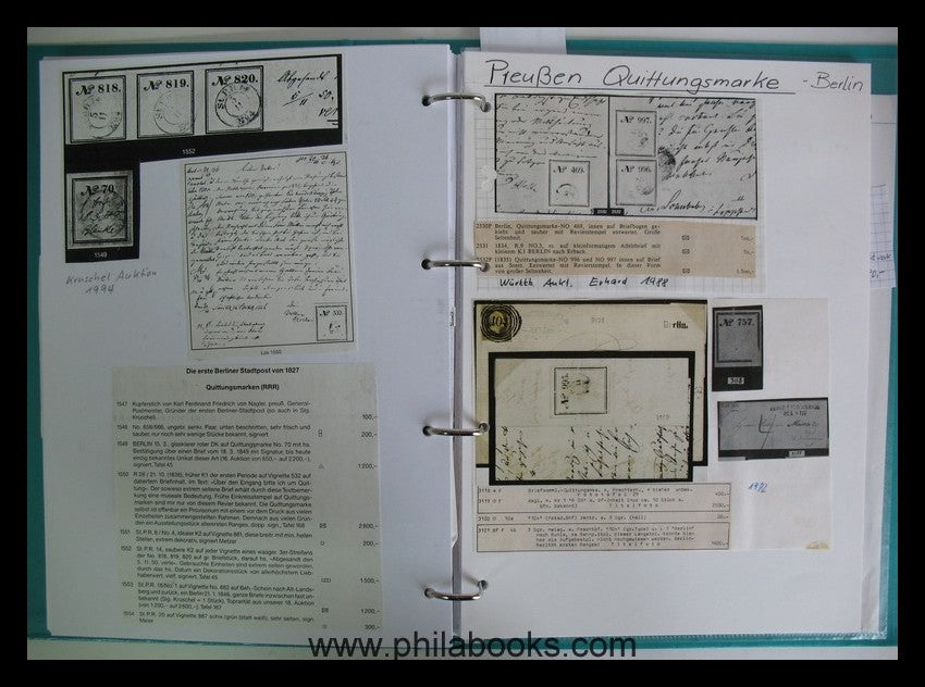 Altdeutschland, Arbeits-Unterlagen eines sachkundigen Sammlers aus ...