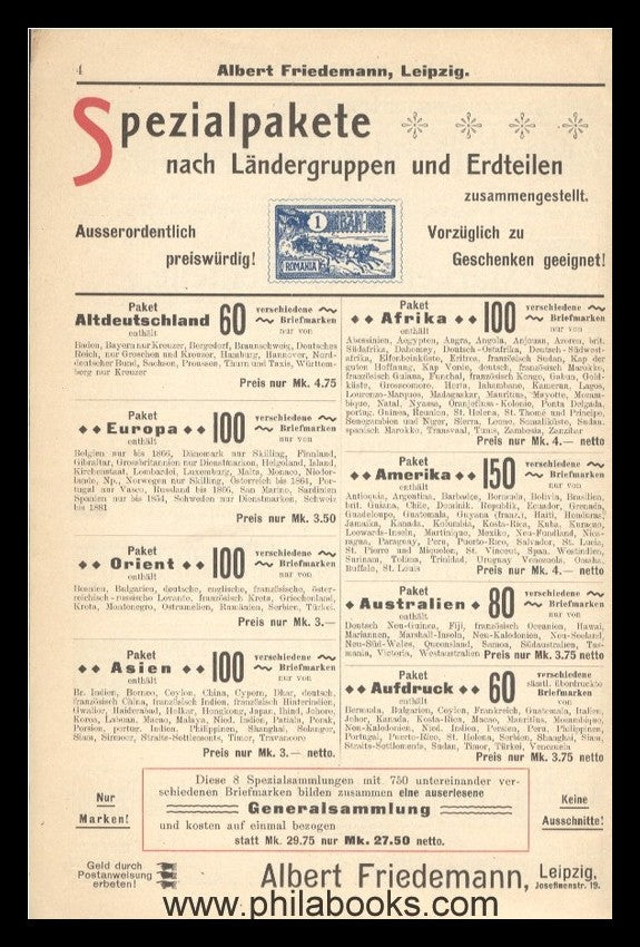 Friedemann, A., Christmas Advertiser, ca 1905, 12-page company brochure ...