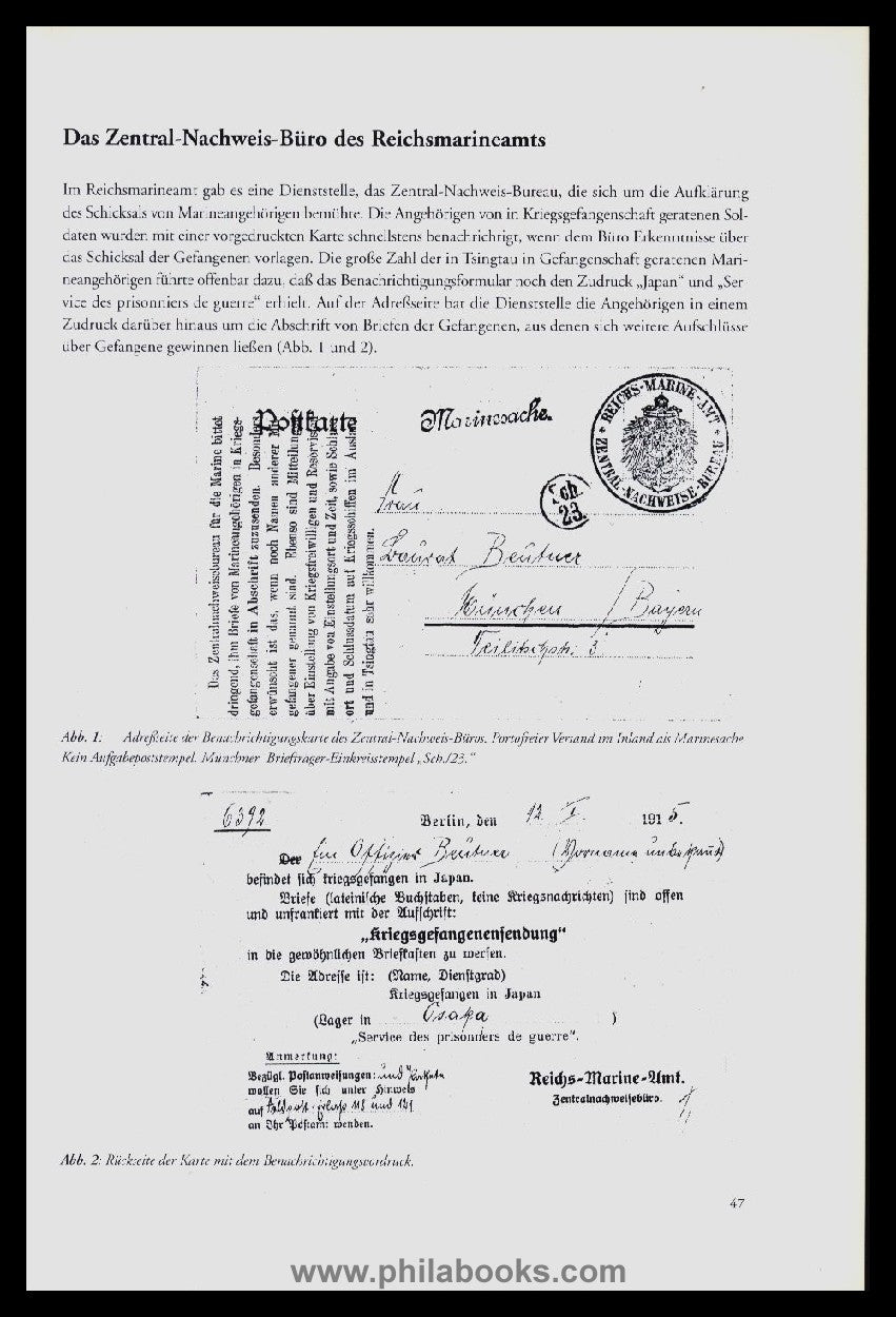 Seitz, L., Die Post der Tsingtauer in japanischer Gefangenschaft 1 ...