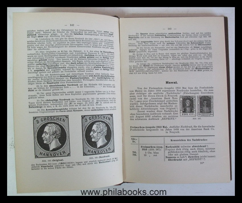Ohrt, P., Handbuch aller bekannten Neudrucke staatlicher Postfreim ...