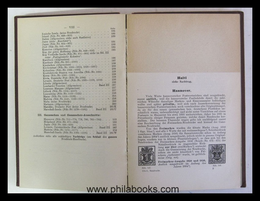 Ohrt, P., Handbuch aller bekannten Neudrucke staatlicher Postfreim ...