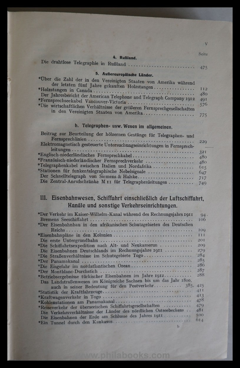 1913, archive for postal history and telegraphy, supplements to the official...