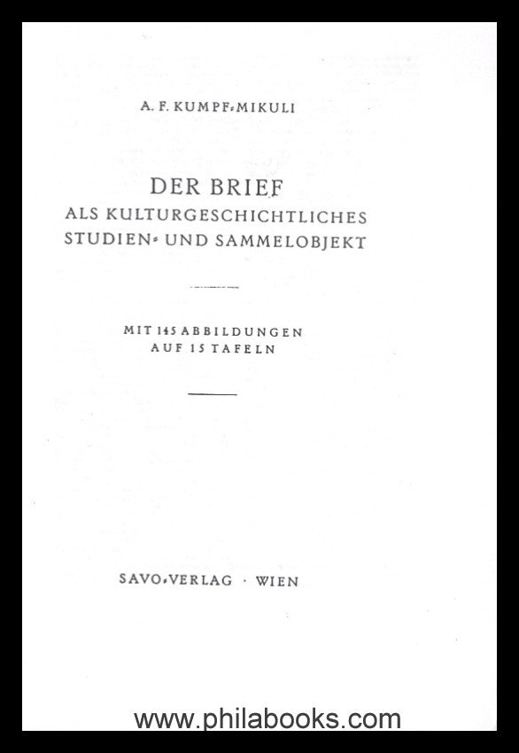 Kumpf-Mikuli, AF, The Postmarks, with over 1500 illustrations after ...