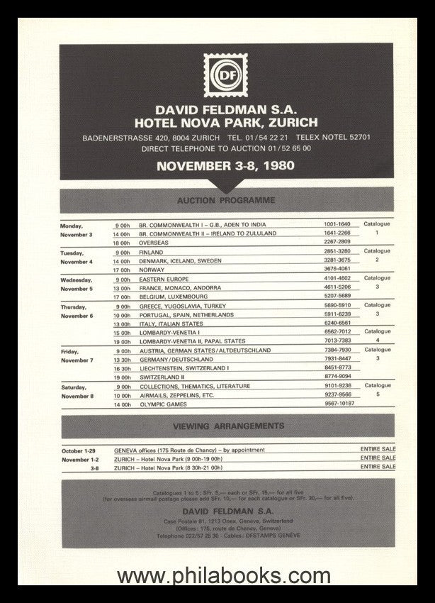Feldman, Auktion 002, 1980-11