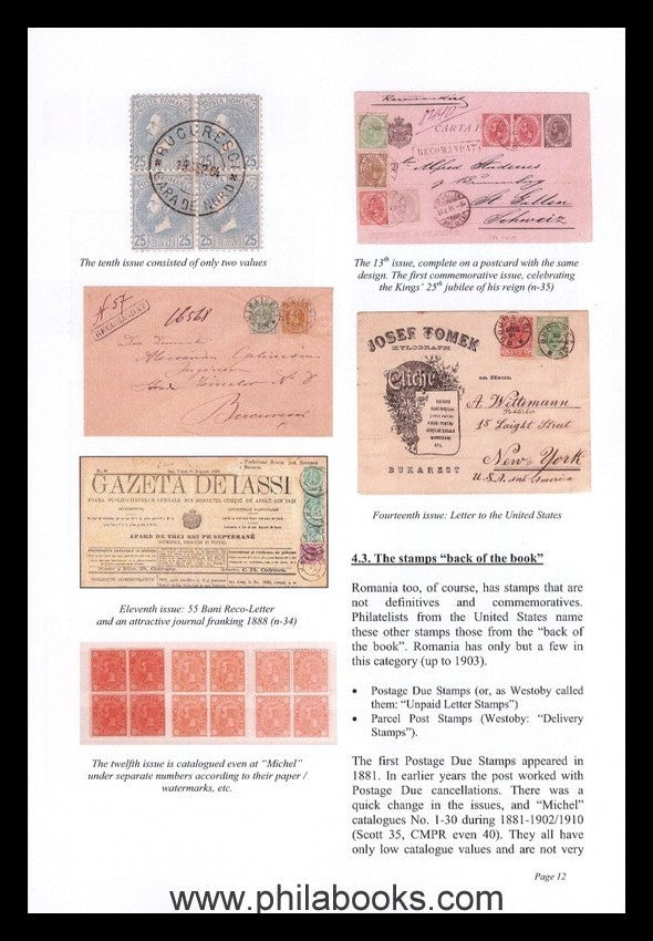 Glättli, H., Romania and its Foreign Post Offices 1811-1903, A pap ...