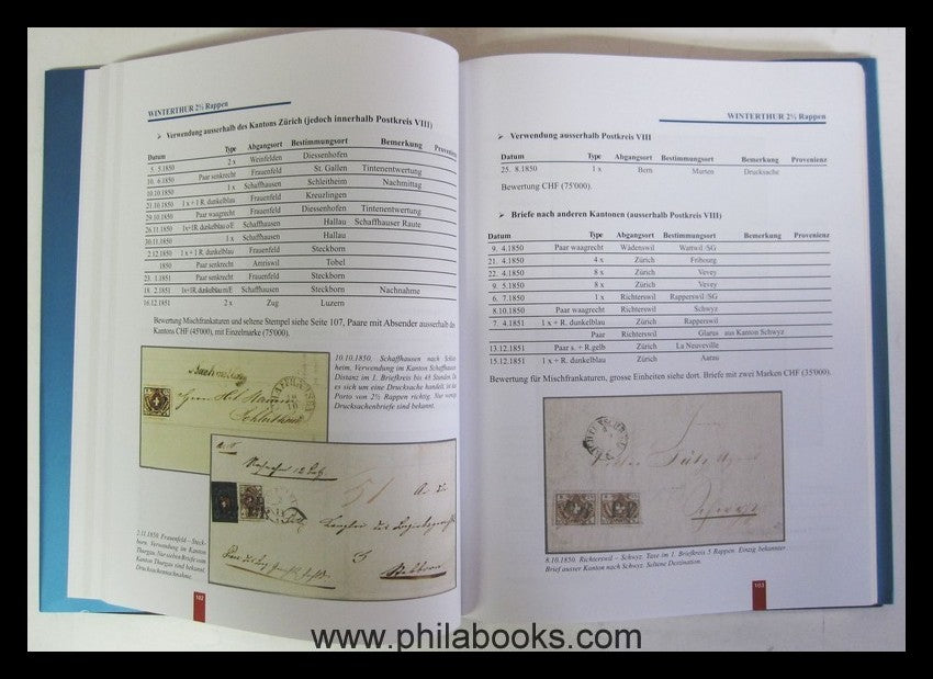 Schäfer, R., Switzerland cantonal stamps March 1, 1843 to September 30 ...