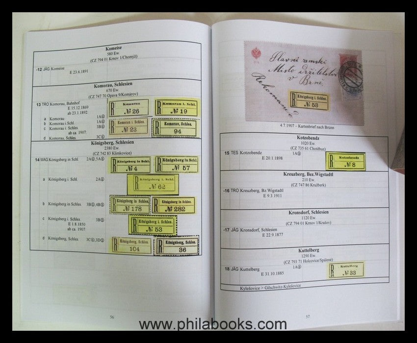 Sanbach, H., Rekozettel und Einschreibebelege von Schlesien (als T ...