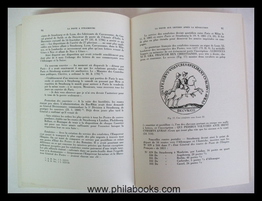Gachot, Prof. Dr. H., Histoire de la Poste aux Lettres a Strasbour ...