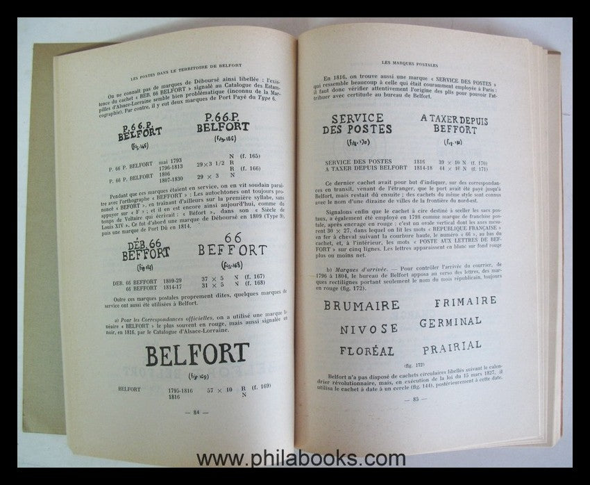 de Fontaines, R., Histoire Postale du Territoire de Belfort, Haut- ...