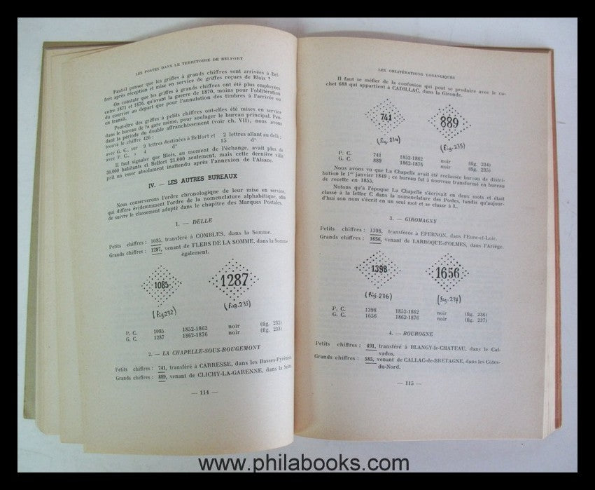 de Fontaines, R., Histoire Postale du Territoire de Belfort, Haut- ...