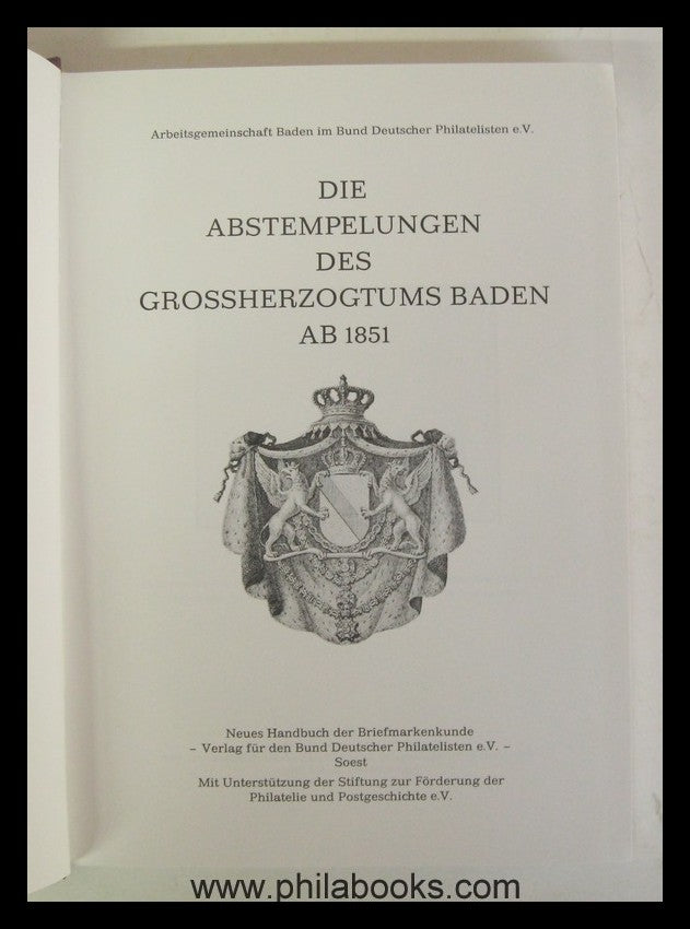 Baden Handbook Volume III, The Cancellations of the Grand Duchy of Bad ...