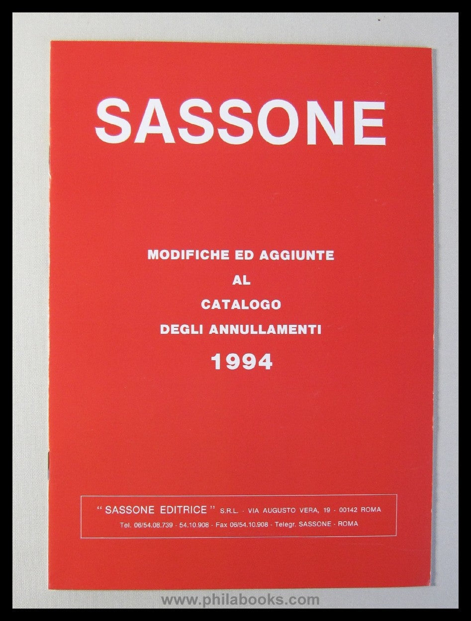 Sassone 1994, Antichi Stati Italiani, Territori Italiani dell' Imp ...