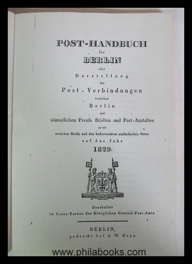 Post-Handbuch für Berlin oder Darstellung der Post-Verbindungen zw ...