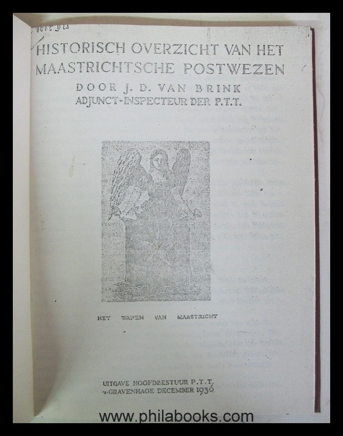 Van Brink, J.D., Historisch Overzicht van het Maastrichtsche Postw ...