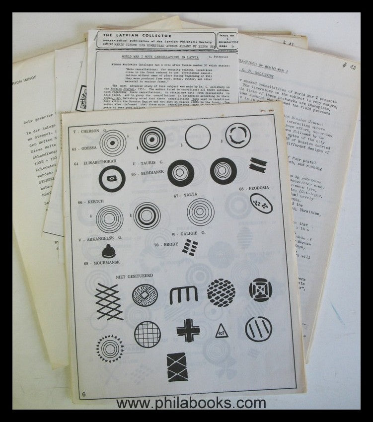 Collector's documents Russia, here the part 'Silent Stamps I. World ...